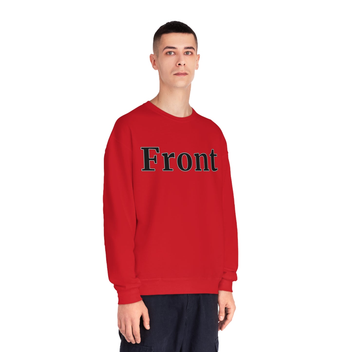 "Front Back" Unisex Crew Neck Sweatshirt