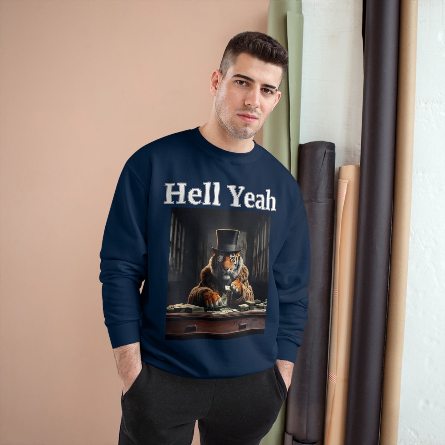 Tiger "Hell Yeah" Champion Unisex Crew Neck