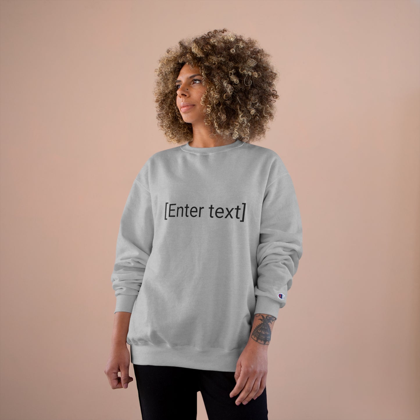 "[Enter Text]" Champion Unisex Crew Neck