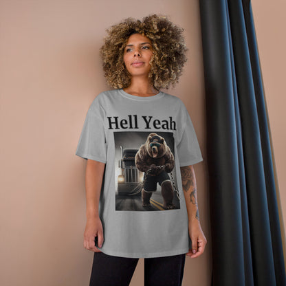 Bear "Hell Yeah" Champion Unisex Tee