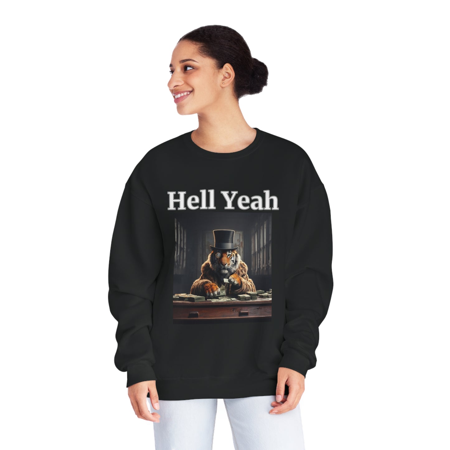 Tiger "Hell Yeah" Unisex Crew Neck Sweatshirt