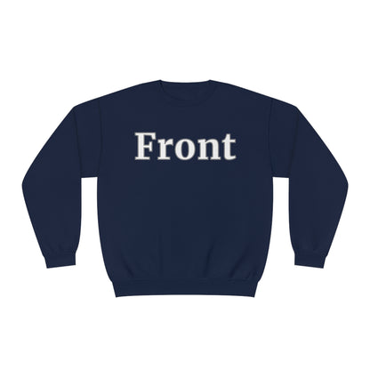 "Front Back" Unisex Crew Neck Sweatshirt