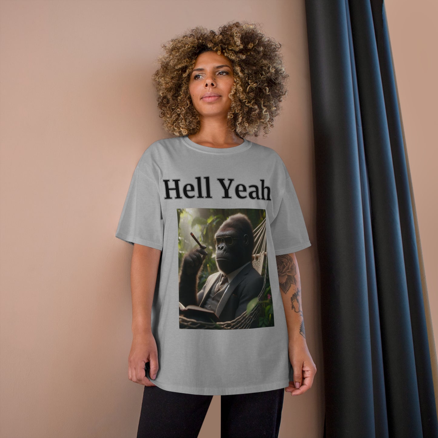 Gorilla "Hell Yeah" Champion Unisex Tee