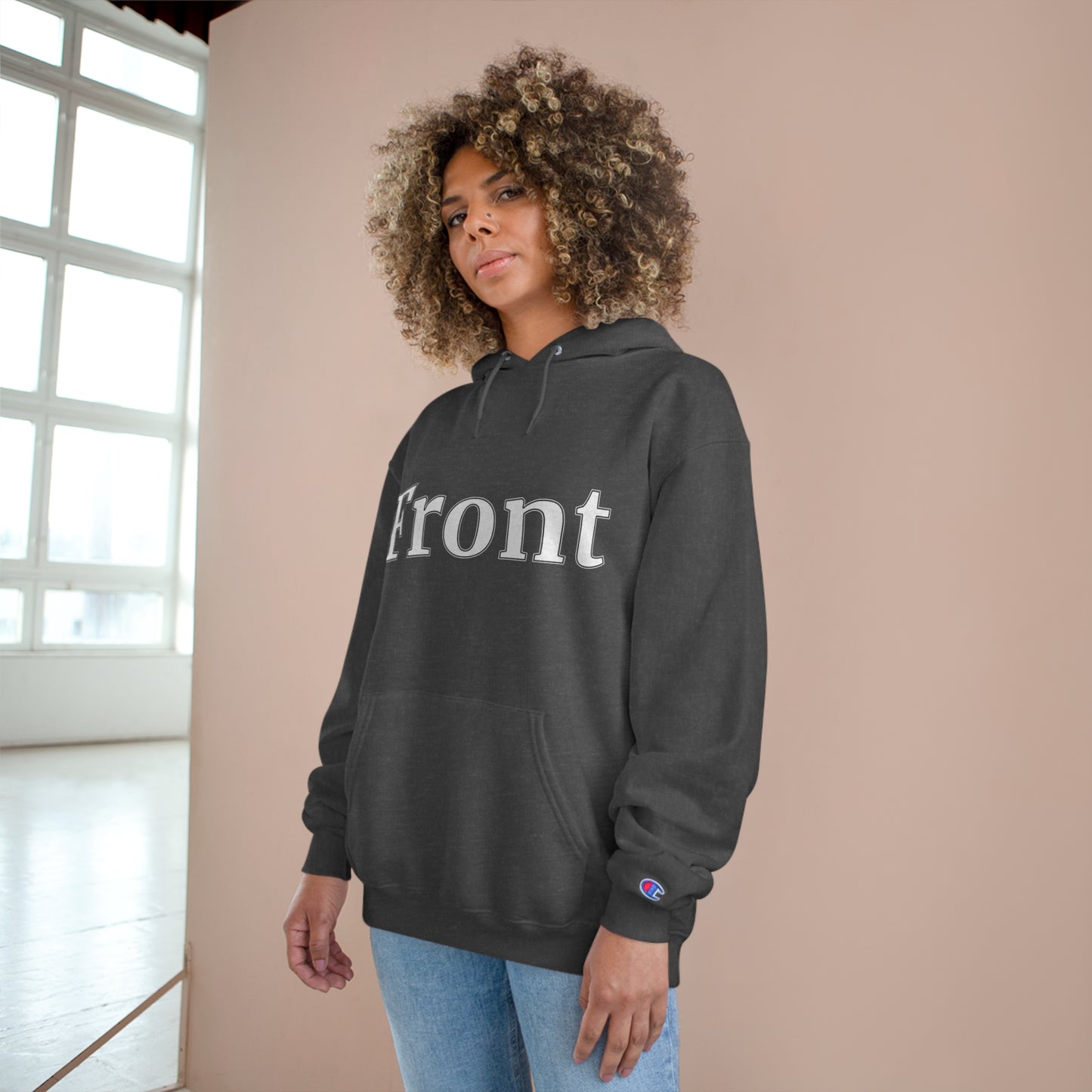 "Front Back" Champion Unisex Hoodie