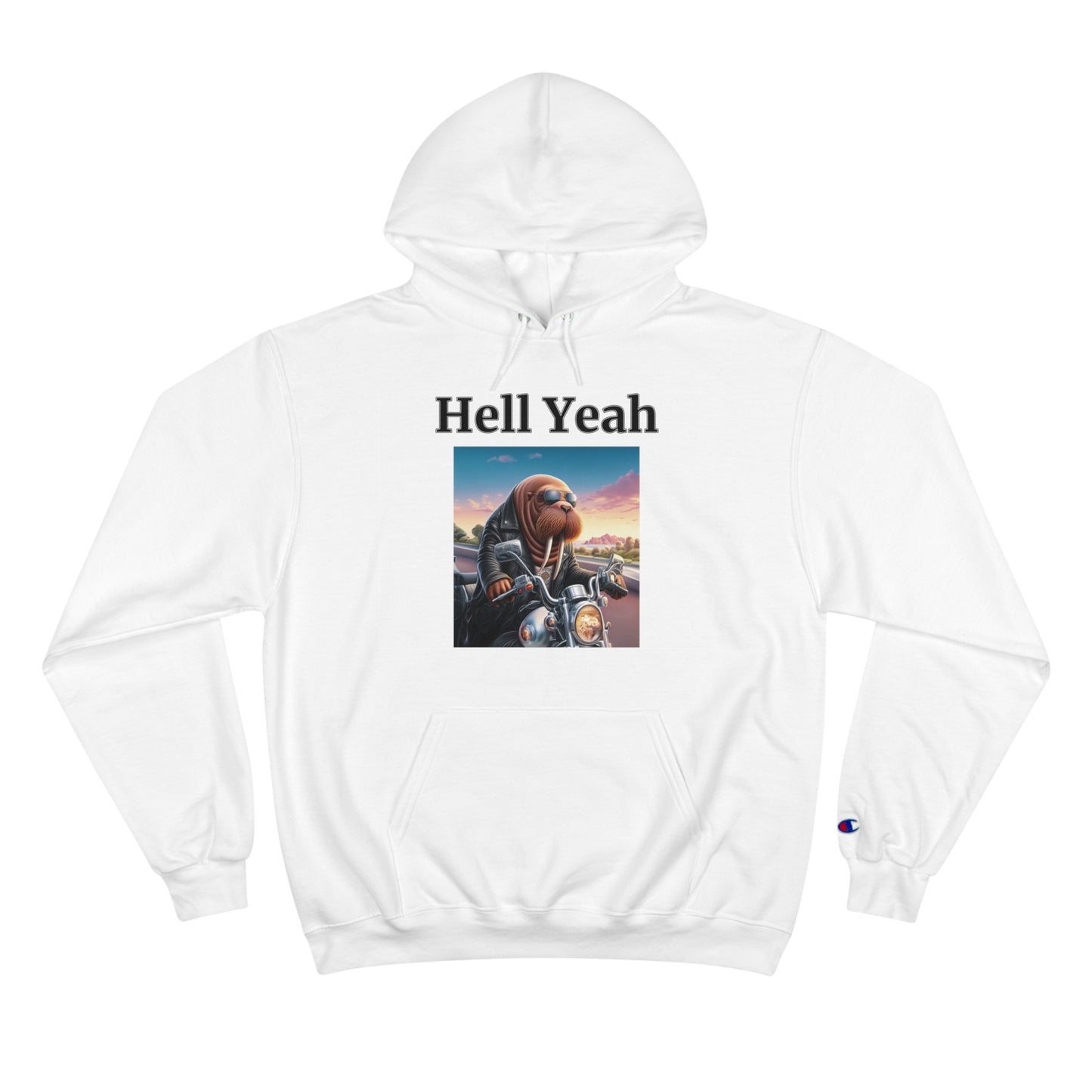 Walrus "Hell Yeah"  Champion Unisex Hoodie