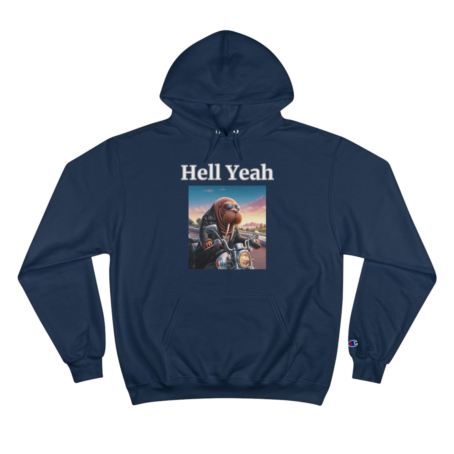 Walrus "Hell Yeah"  Champion Unisex Hoodie