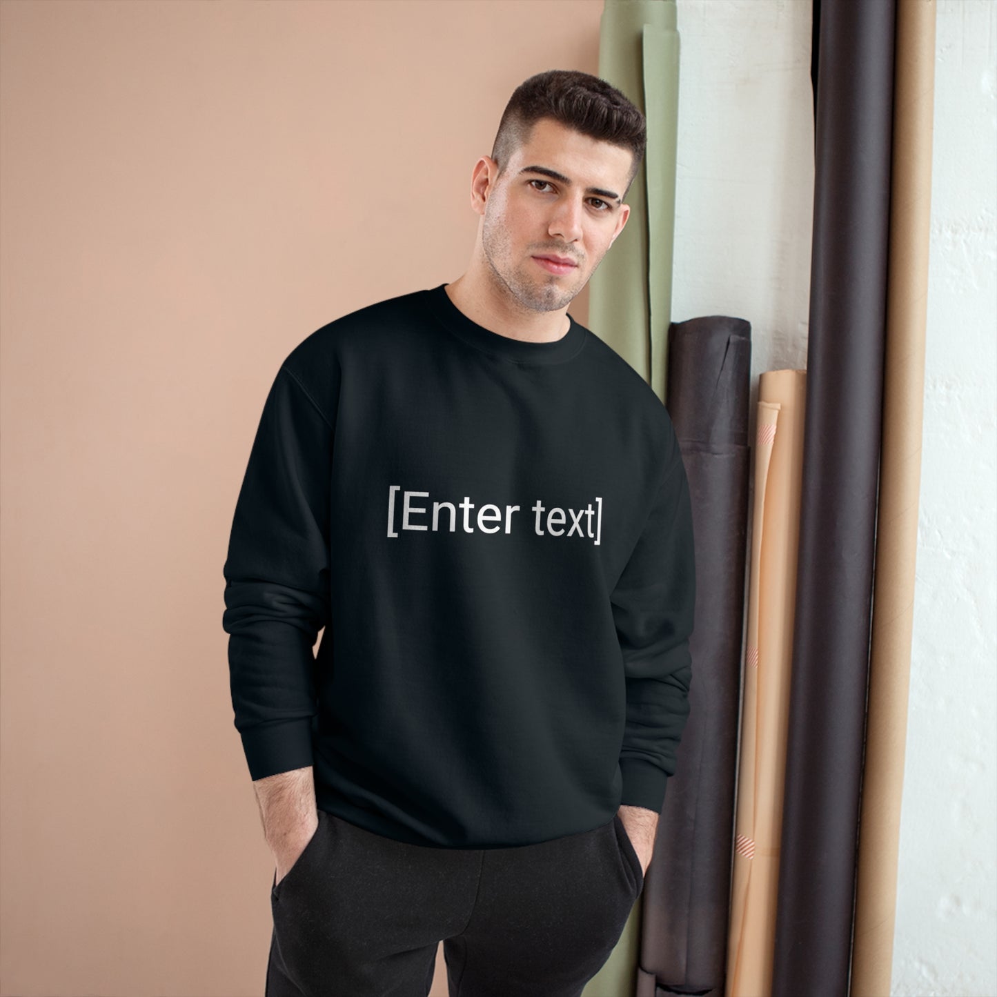 "[Enter Text]" Champion Unisex Crew Neck