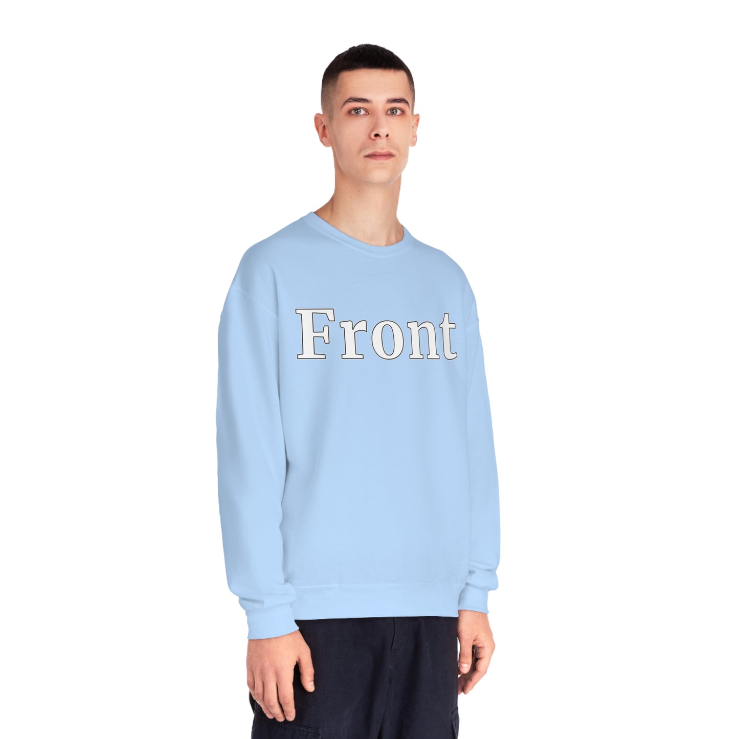 "Front Back" Unisex Crew Neck Sweatshirt