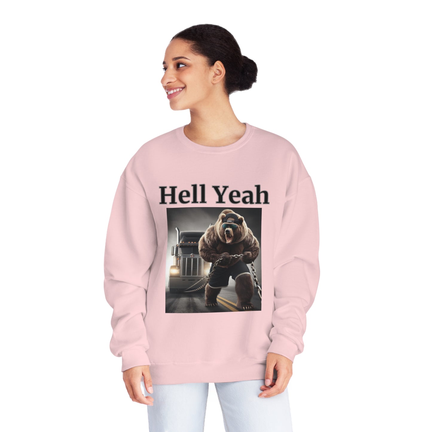 Bear "Hell Yeah" Unisex Crew Neck Sweatshirt