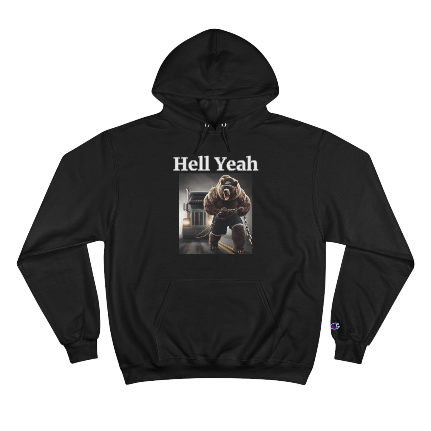 Bear "Hell Yeah" Champion Unisex Hoodie