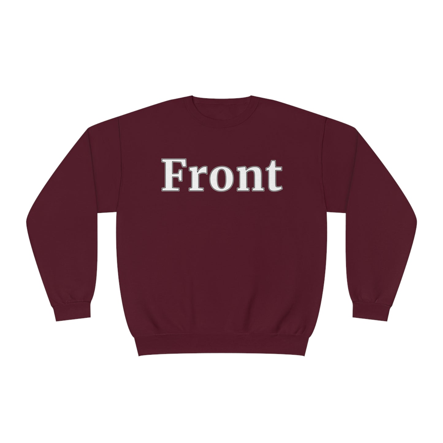 "Front Back" Unisex Crew Neck Sweatshirt