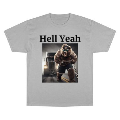 Bear "Hell Yeah" Champion Unisex Tee