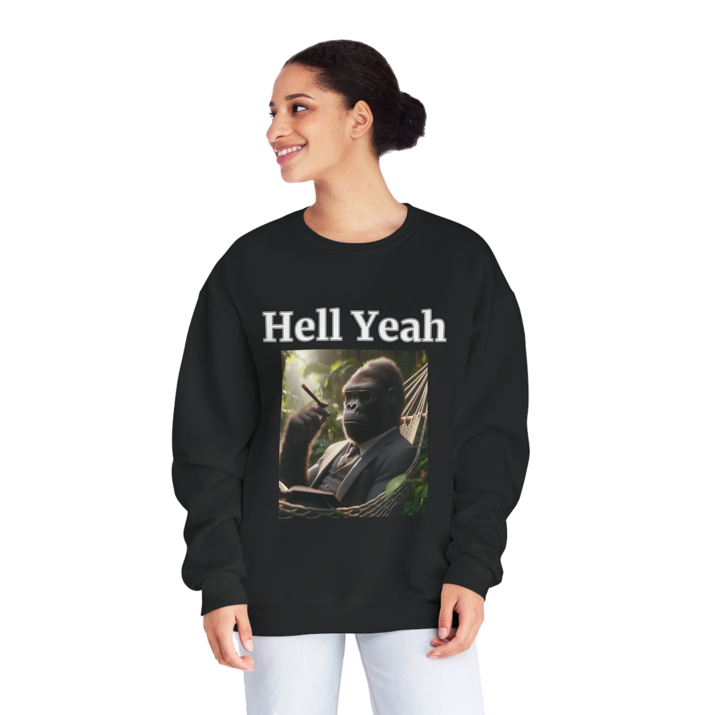 Gorilla "Hell Yeah" Unisex Crew Neck Sweatshirt