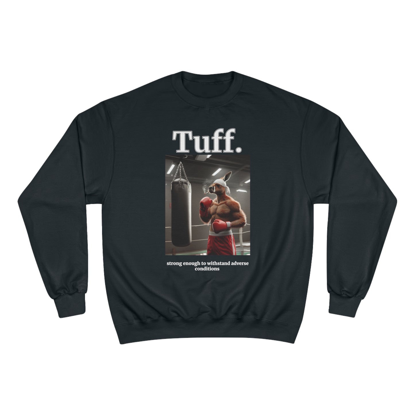 Kangaroo "Tuff." Champion Unisex Crew Neck Sweatshirt