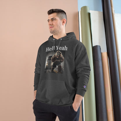 Bear "Hell Yeah" Champion Unisex Hoodie