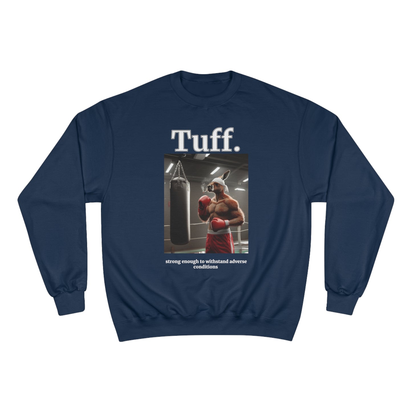 Kangaroo "Tuff." Champion Unisex Crew Neck Sweatshirt