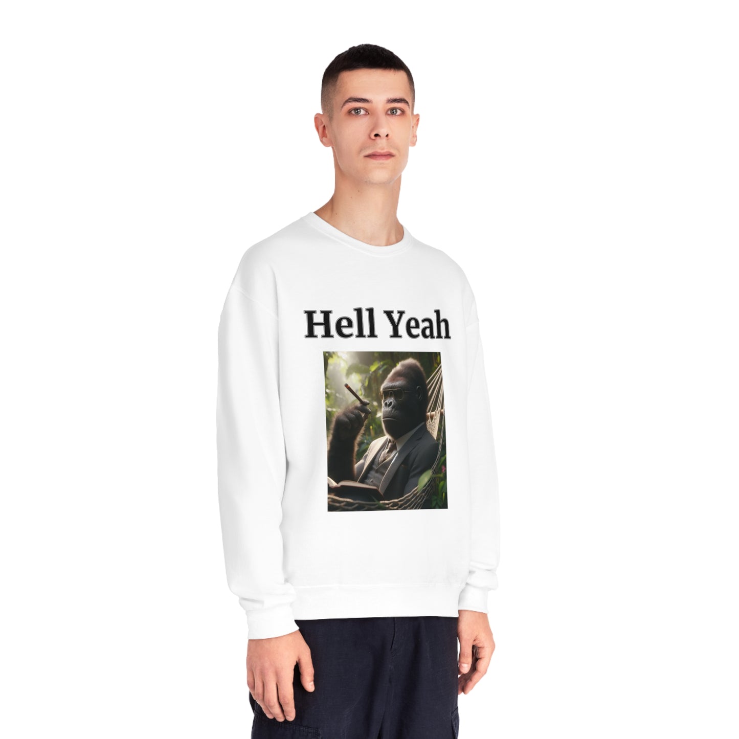 Gorilla "Hell Yeah" Unisex Crew Neck Sweatshirt