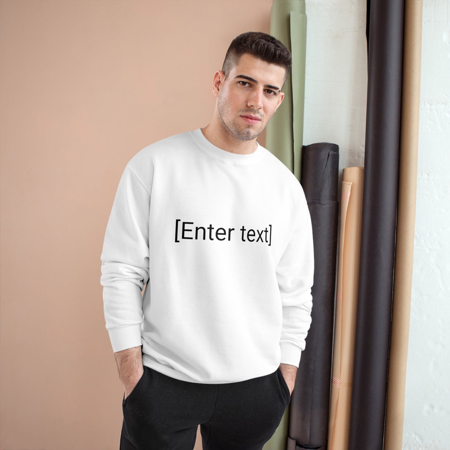 "[Enter Text]" Champion Unisex Crew Neck