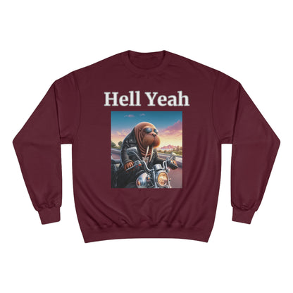 Walrus "Hell Yeah" Champion Unisex Crew Neck