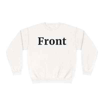 "Front Back" Unisex Crew Neck Sweatshirt