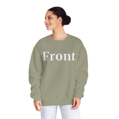 "Front Back" Unisex Crew Neck Sweatshirt