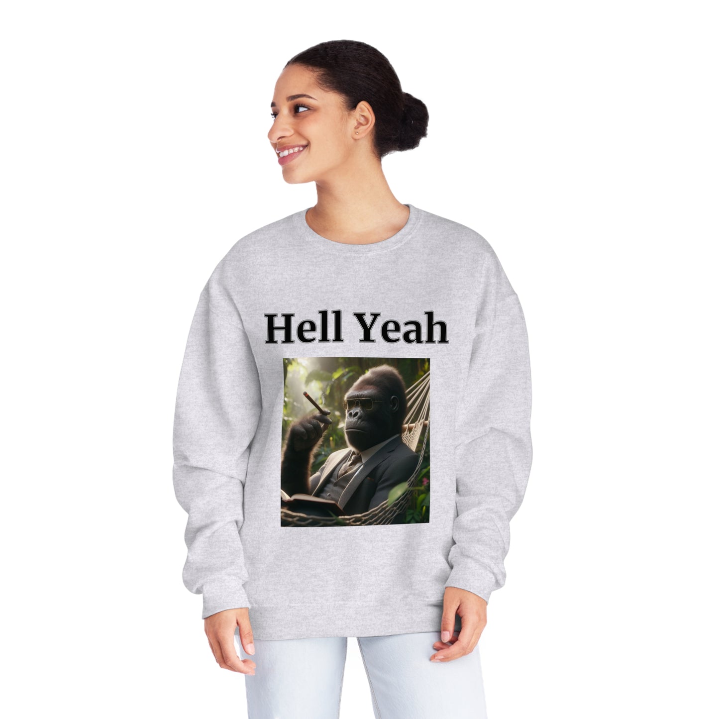 Gorilla "Hell Yeah" Unisex Crew Neck Sweatshirt