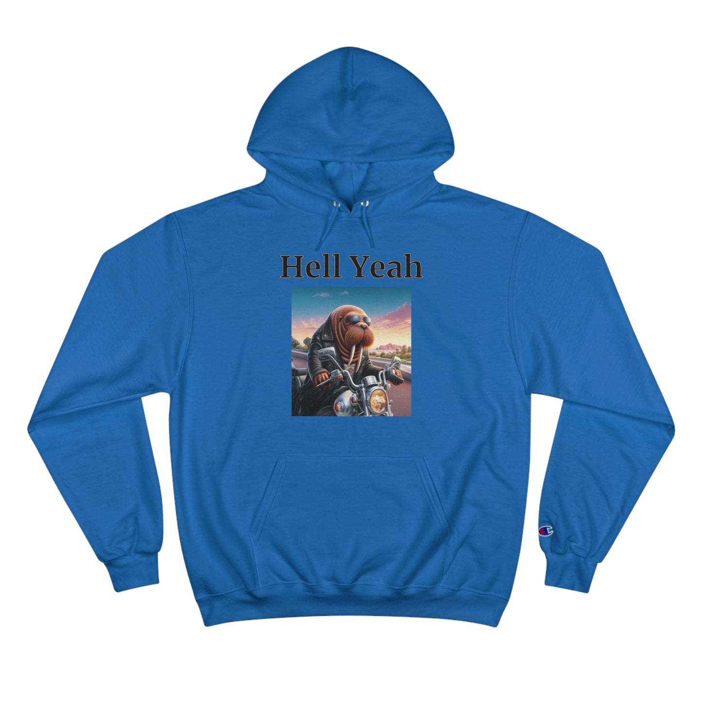 Walrus "Hell Yeah"  Champion Unisex Hoodie