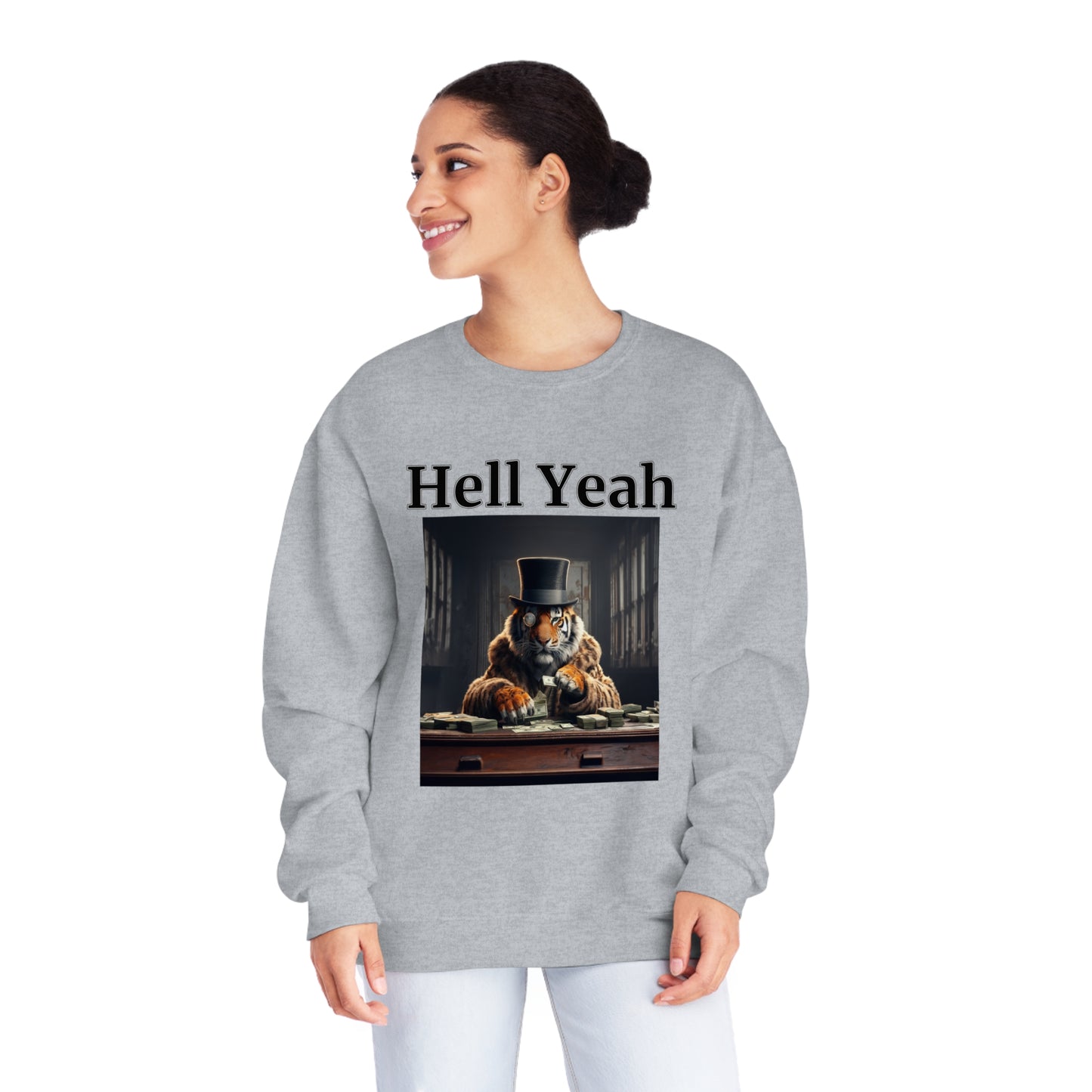 Tiger "Hell Yeah" Unisex Crew Neck Sweatshirt