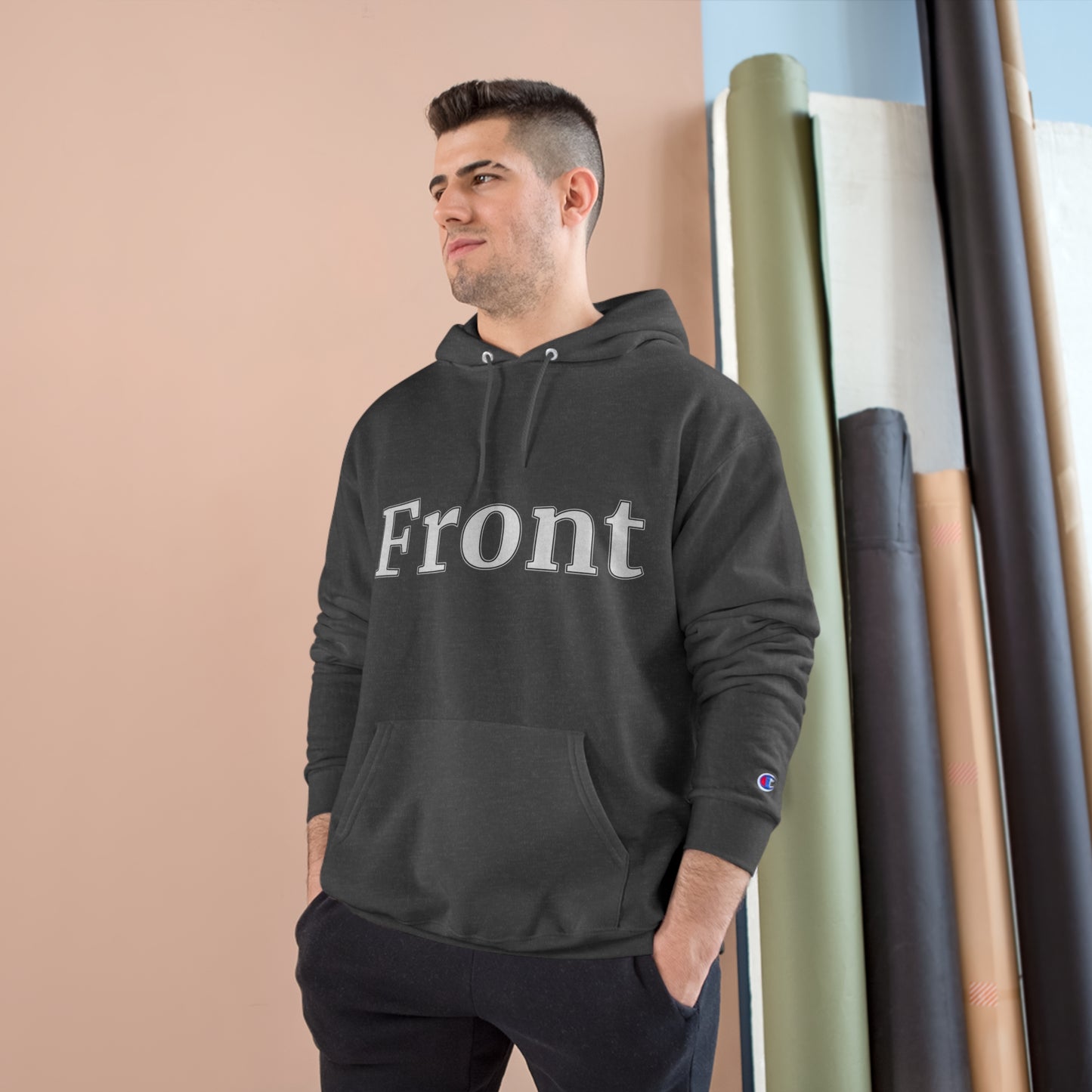 "Front Back" Champion Unisex Hoodie