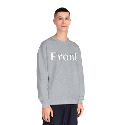 "Front Back" Unisex Crew Neck Sweatshirt