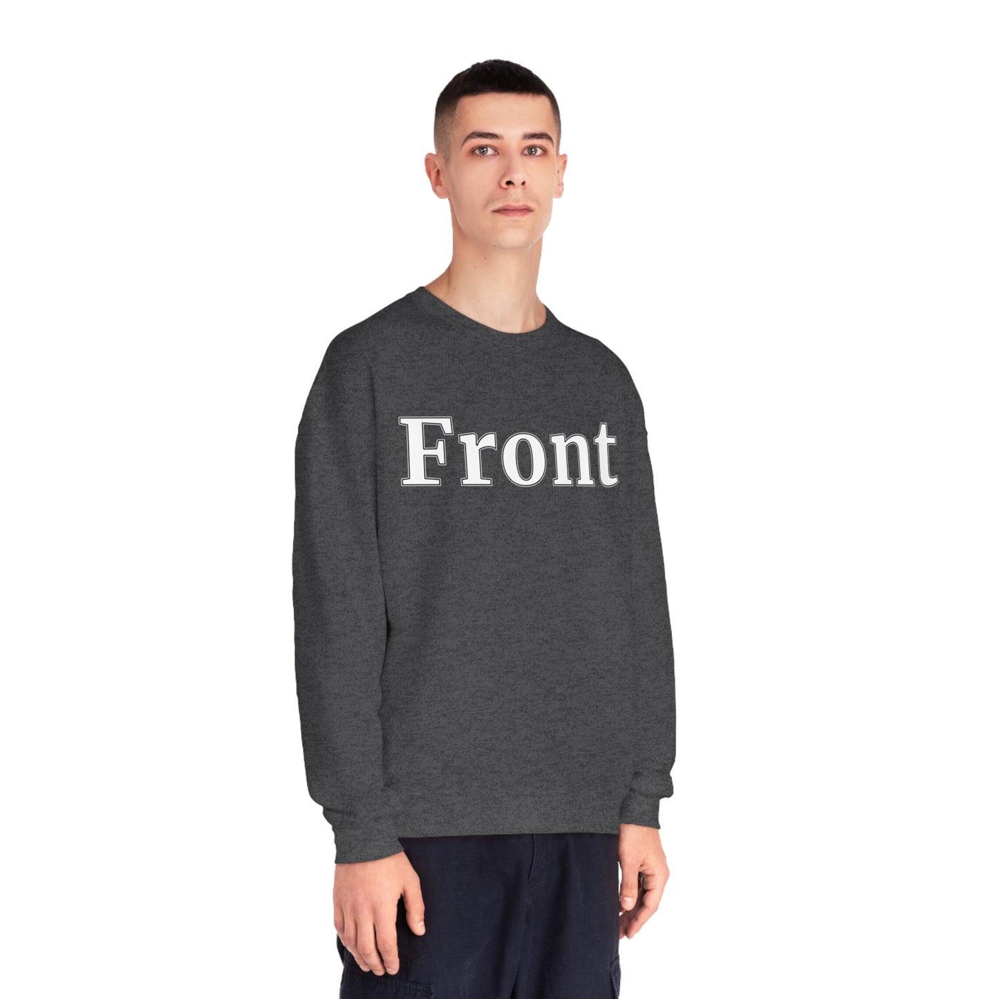 "Front Back" Unisex Crew Neck Sweatshirt