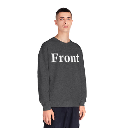 "Front Back" Unisex Crew Neck Sweatshirt