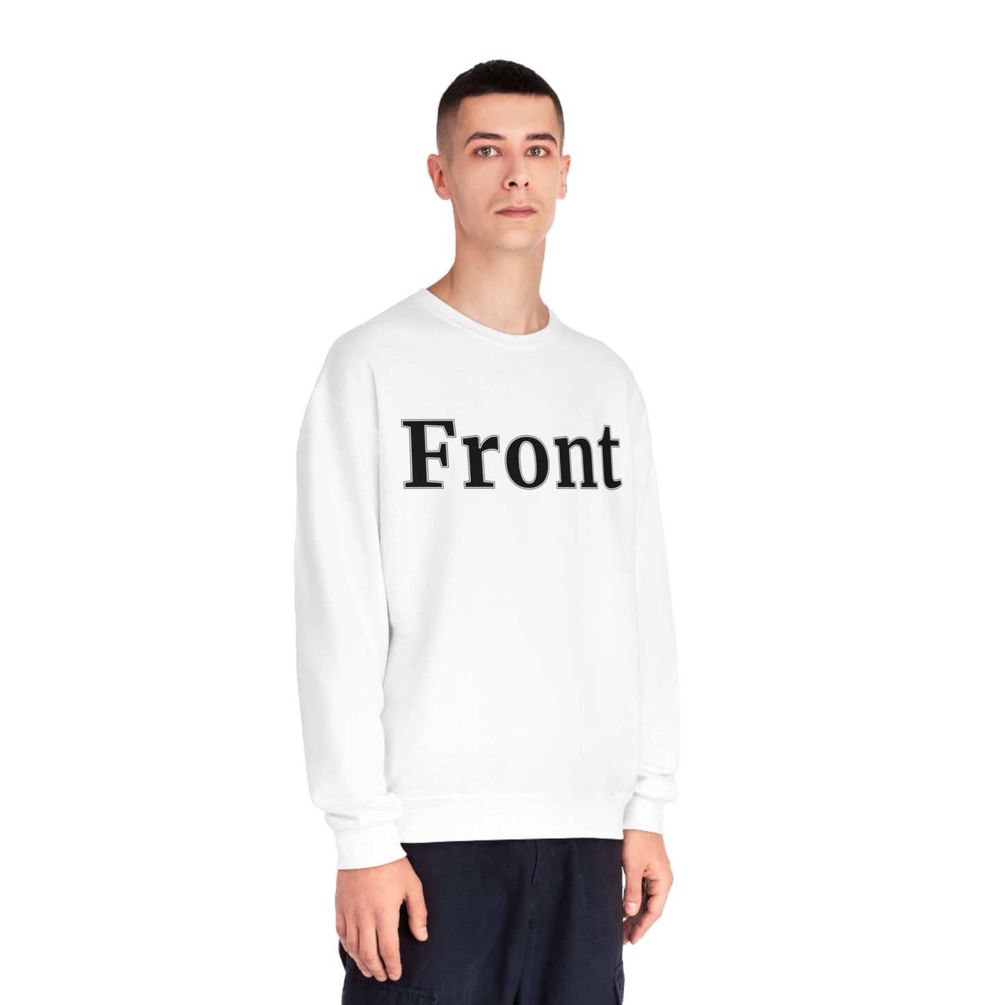 "Front Back" Unisex Crew Neck Sweatshirt