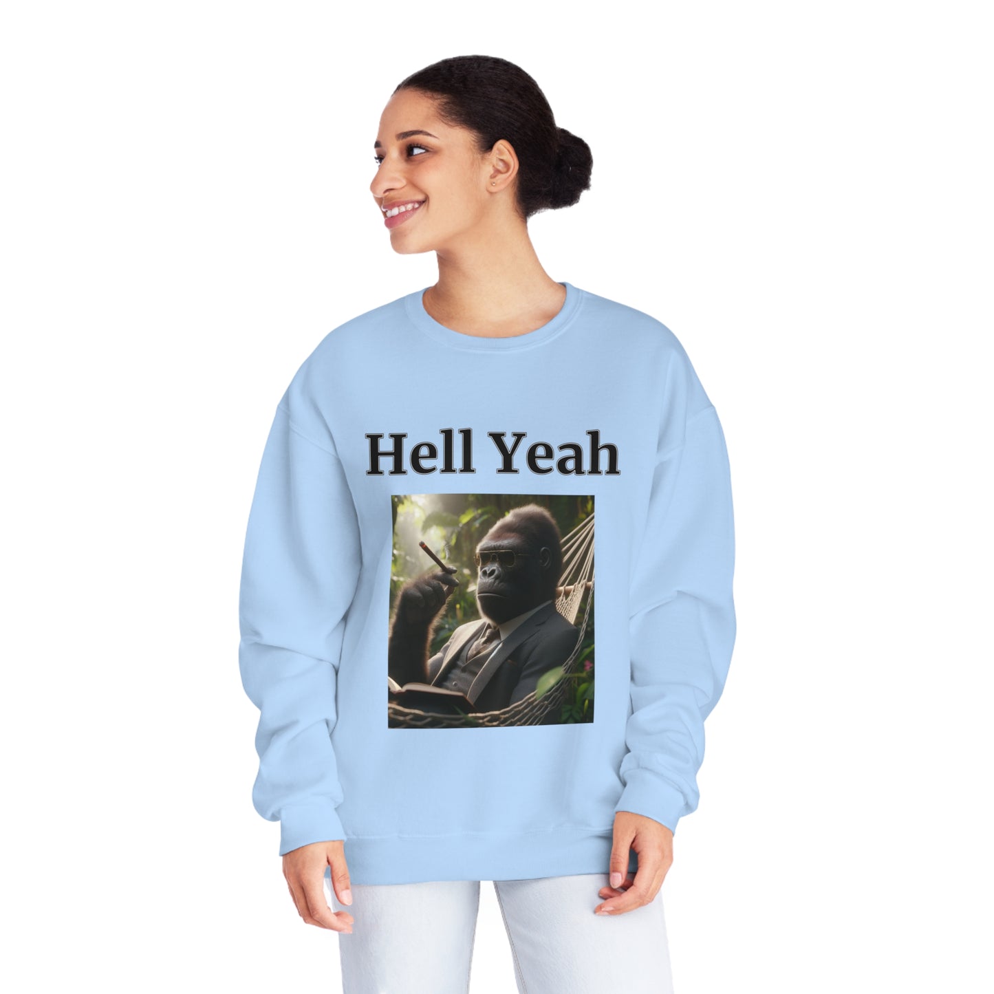 Gorilla "Hell Yeah" Unisex Crew Neck Sweatshirt