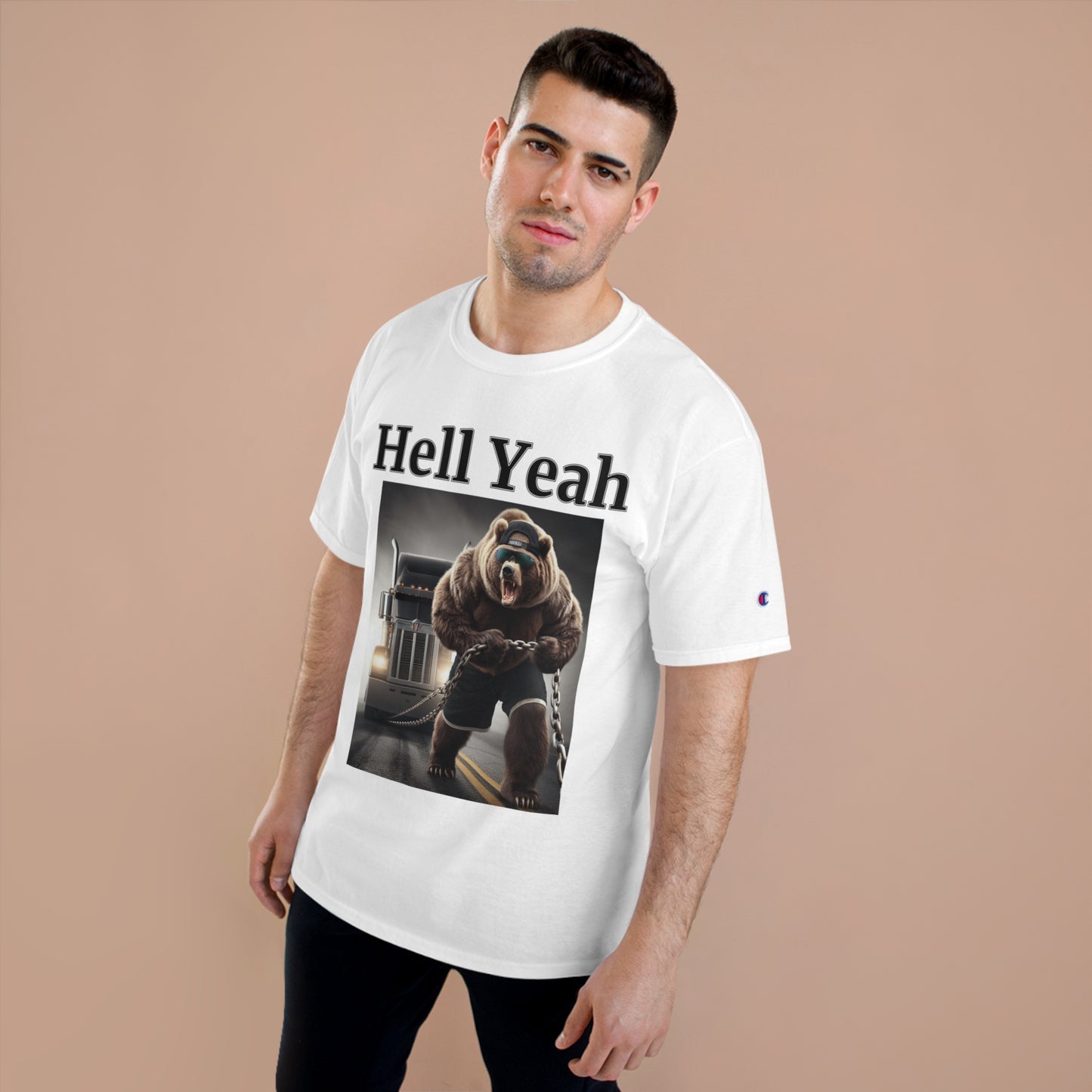 Bear "Hell Yeah" Champion Unisex Tee