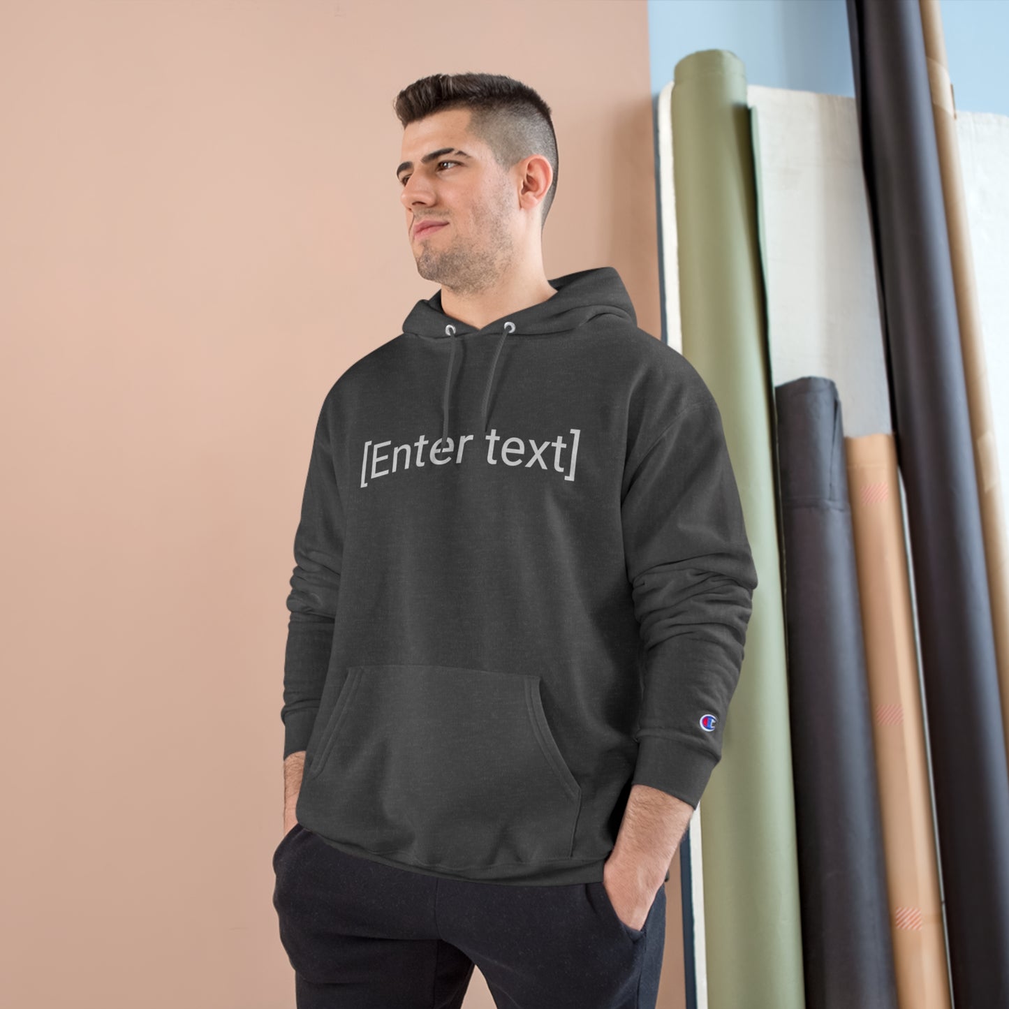 "[Enter Text]" Champion Unisex Hoodie