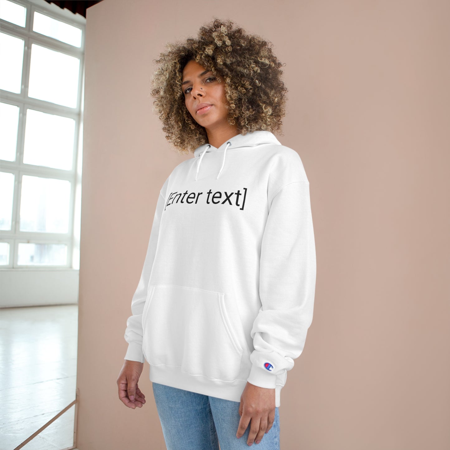 "[Enter Text]" Champion Unisex Hoodie