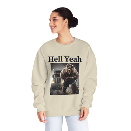 Bear "Hell Yeah" Unisex Crew Neck Sweatshirt