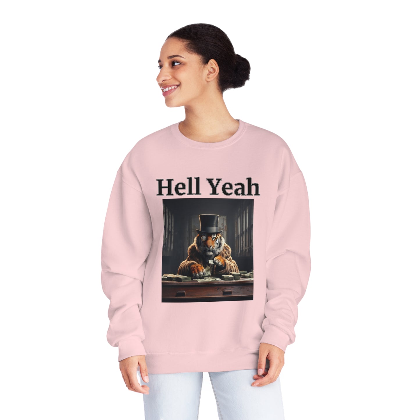 Tiger "Hell Yeah" Unisex Crew Neck Sweatshirt