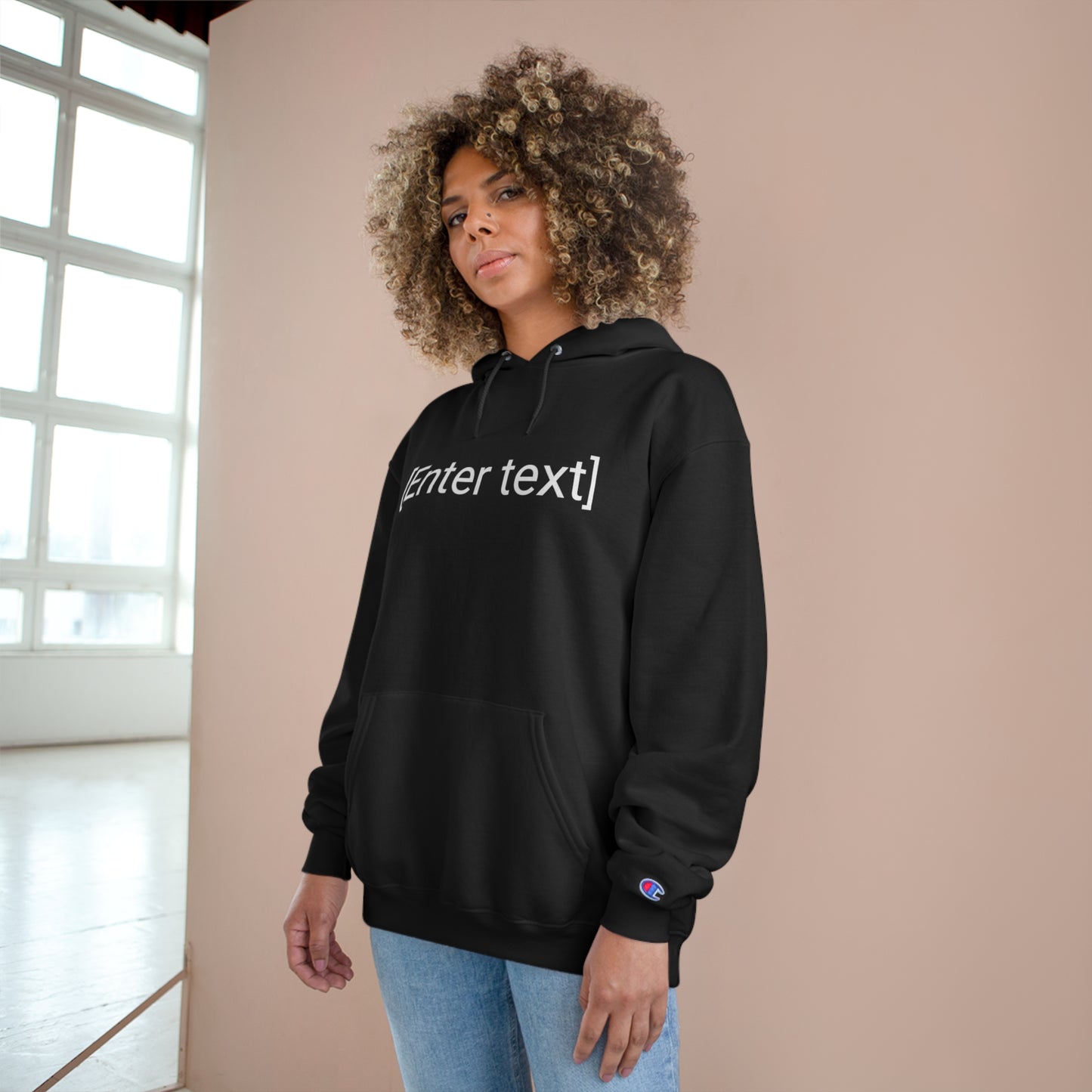 "[Enter Text]" Champion Unisex Hoodie