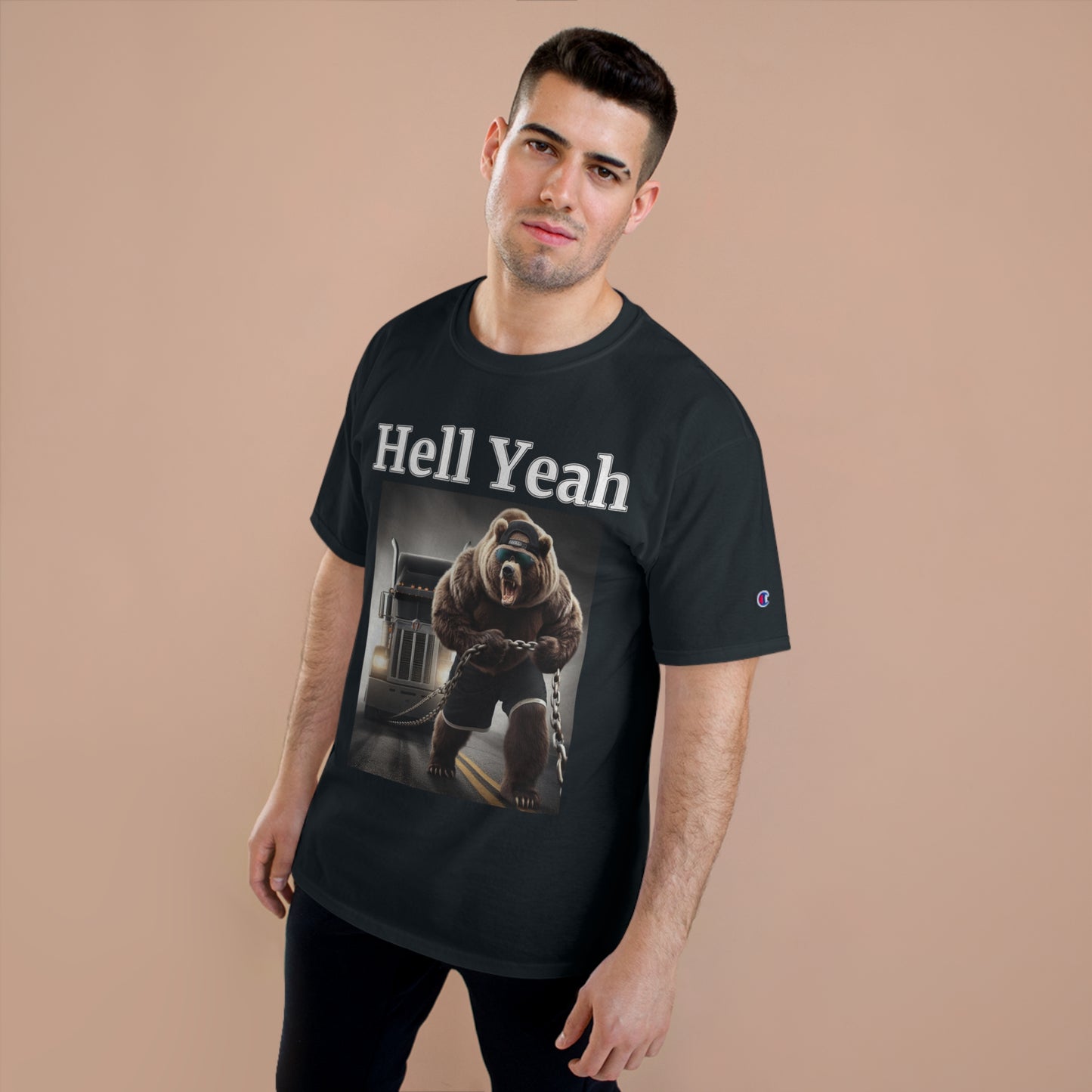 Bear "Hell Yeah" Champion Unisex Tee