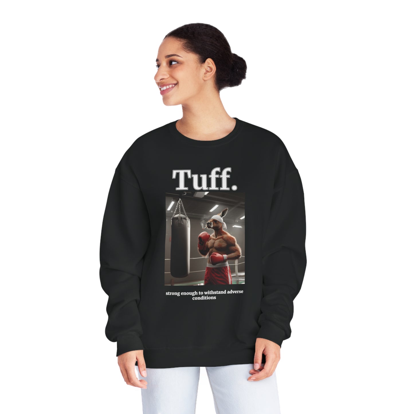 Kangaroo "Tuff." Unisex Crew Neck Sweatshirt