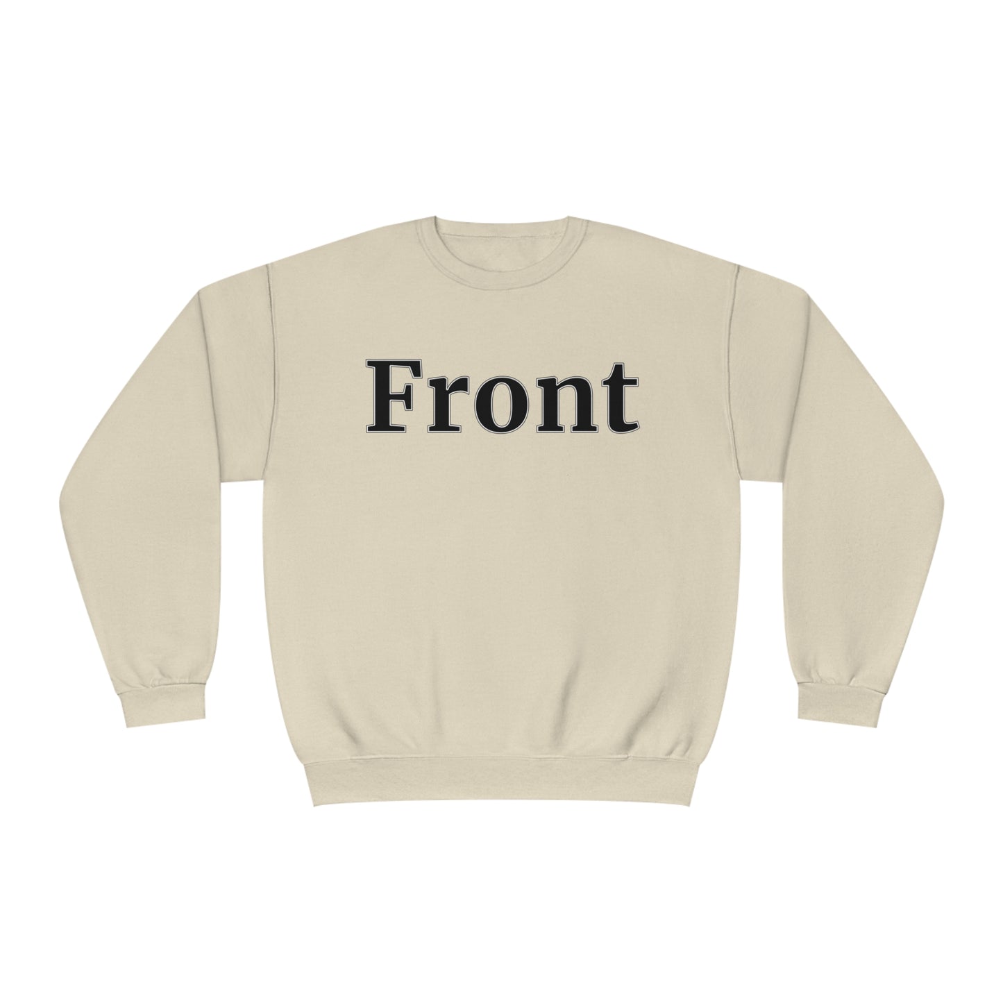 "Front Back" Unisex Crew Neck Sweatshirt