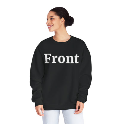 "Front Back" Unisex Crew Neck Sweatshirt