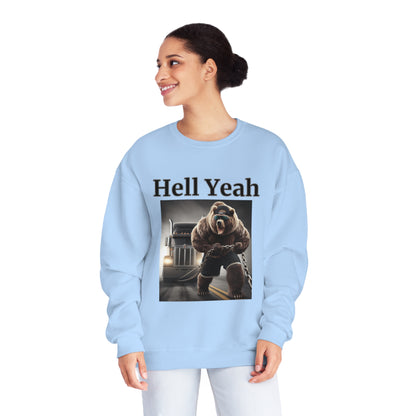 Bear "Hell Yeah" Unisex Crew Neck Sweatshirt