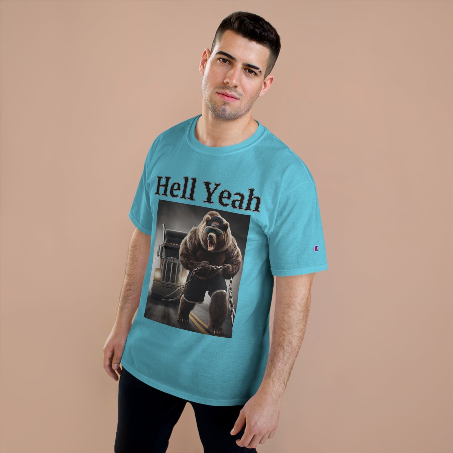 Bear "Hell Yeah" Champion Unisex Tee