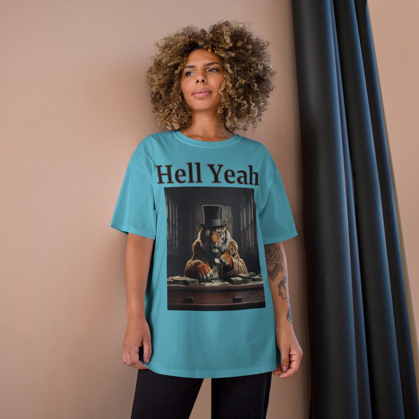 Tiger "Hell Yeah" Champion Unisex Tee