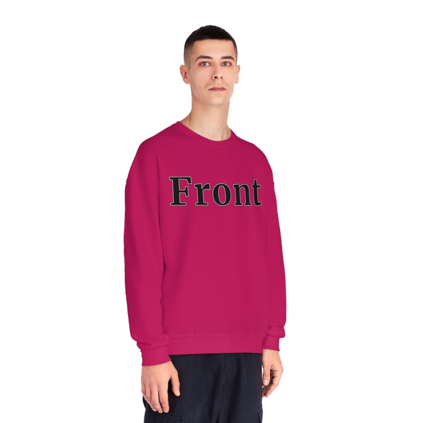 "Front Back" Unisex Crew Neck Sweatshirt