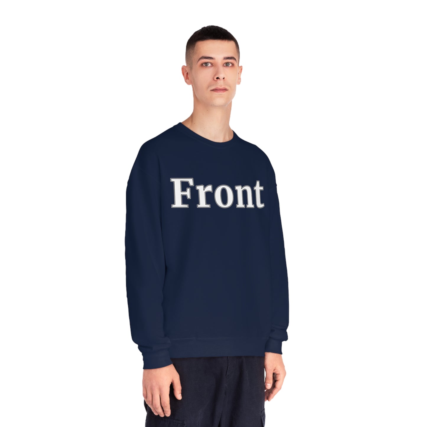 "Front Back" Unisex Crew Neck Sweatshirt