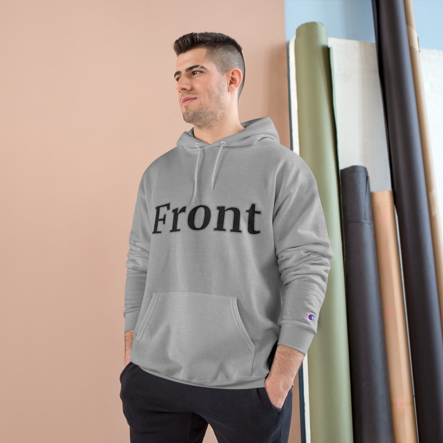 "Front Back" Champion Unisex Hoodie